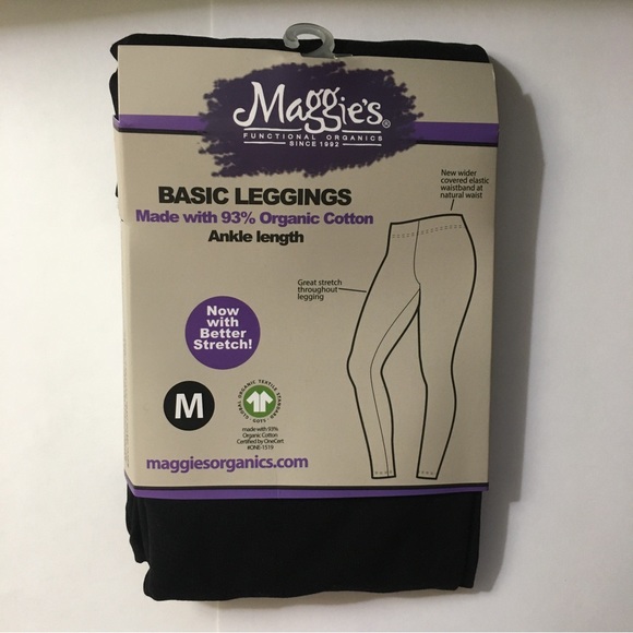NWT Maggie's Organics black basic leggings - Picture 5 of 8